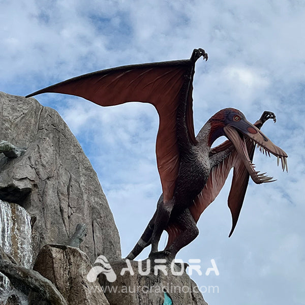 Standing Anhanguera Pterosaur Dinosaur Sculpture