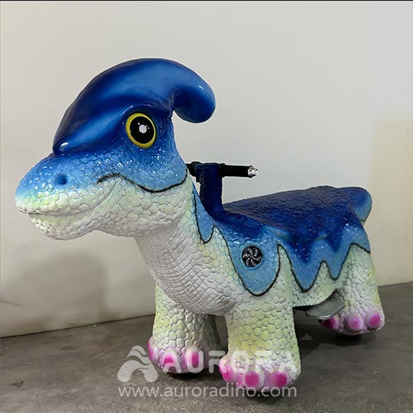 Cartoon Dinosaur Rides Scooter