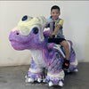 Cartoon Dinosaur Rides Scooter