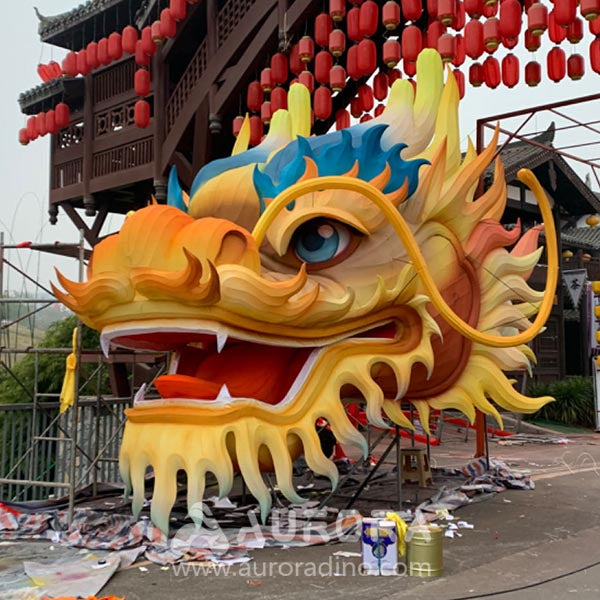 Dragon Head Model Lantern For 2024 Chinese Lantern Festival