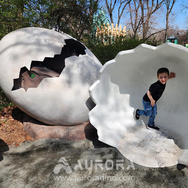 Simulated Dinosaur Egg Sculpture