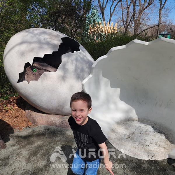 Simulated Dinosaur Egg Sculpture