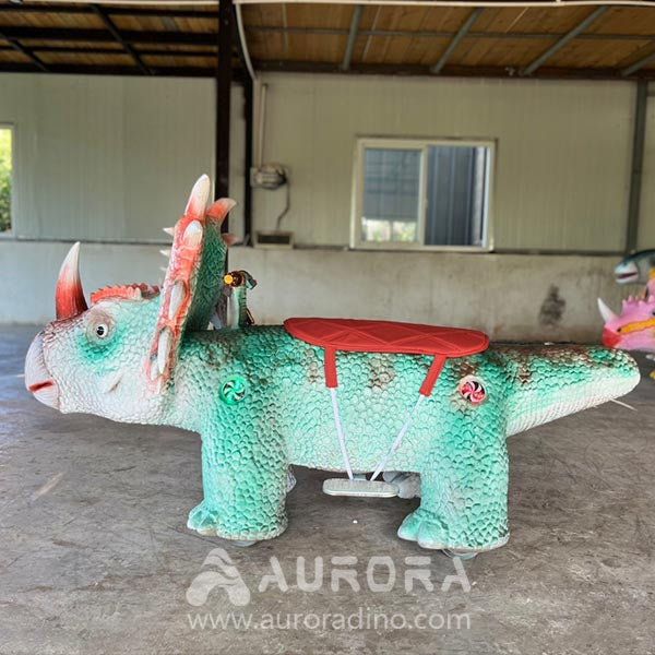 Green Styracosaurus Dinosaur Car Rides