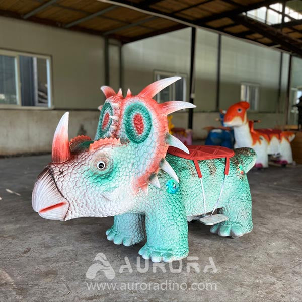 Green Styracosaurus Dinosaur Car Rides