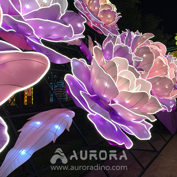 Peony Flower Lantern Moving Decoration