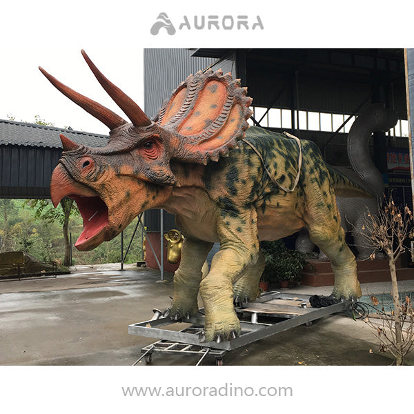 Animatronic Triceratops Dinosaur in US Dino Adventure