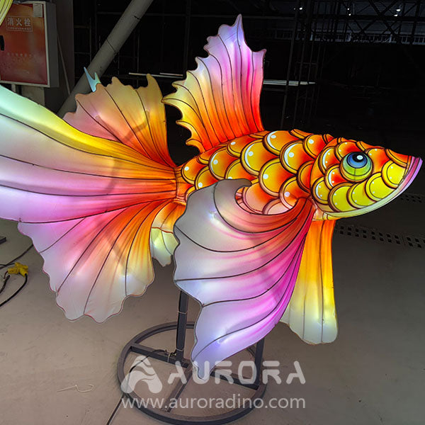 Glowing- Lotus- Leaf -Goldfish -Lantern