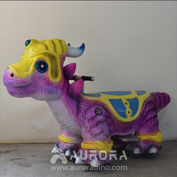 Cartoon Dinosaur Rides Scooter
