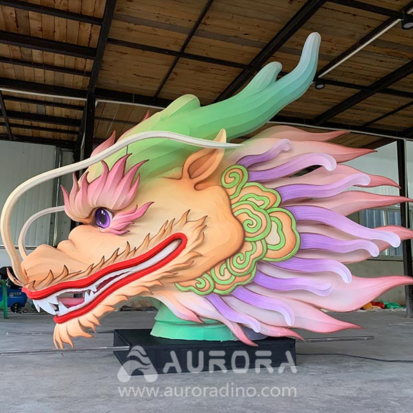 Dragon Head Chinese Lantern Shopping Mall Display