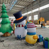 Holiday Outdoor Decoration - Christmas Tree And Snowman Lanterns by Zigong Lantern