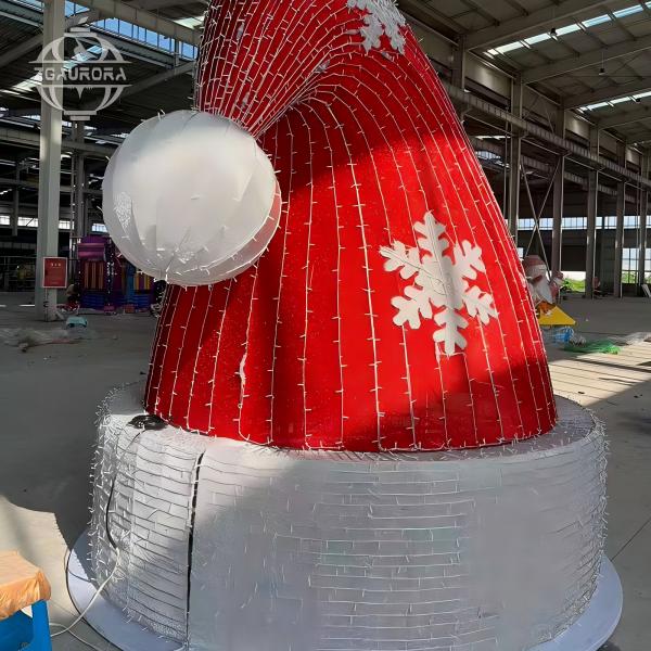  Steel Iron Wire Christmas Hat Santa Hat Decoration