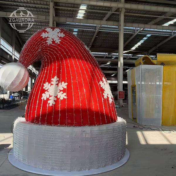  Steel Iron Wire Christmas Hat Santa Hat Decoration