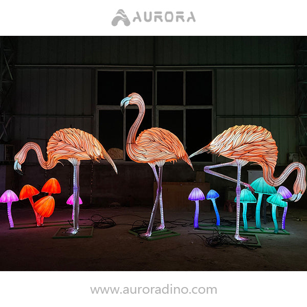 Flamingo Lantern For Event Planning Exhibition Supplier