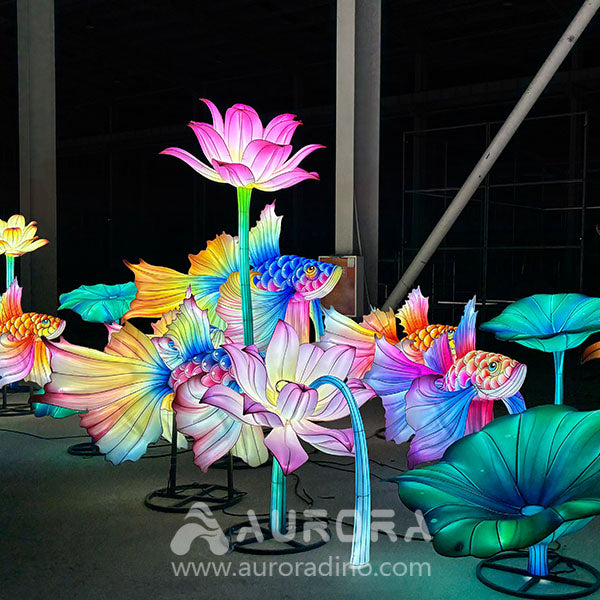 Glowing- Lotus- Leaf -Goldfish -Lantern