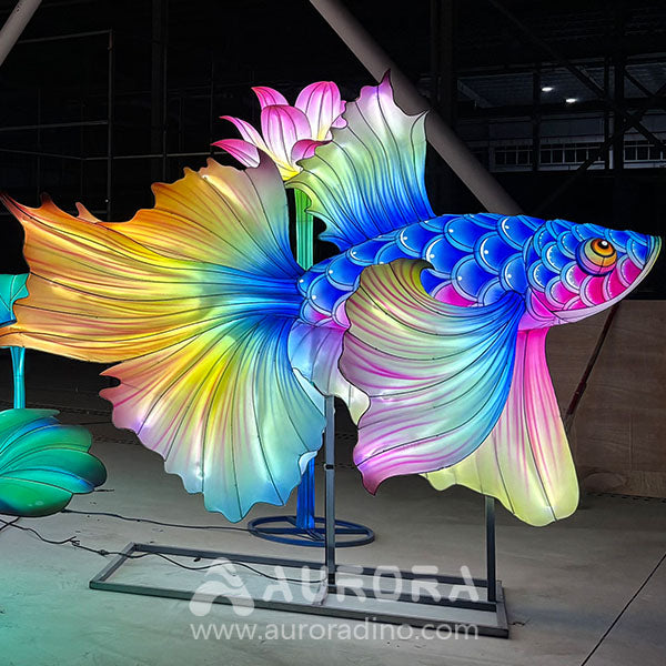 Glowing- Lotus- Leaf -Goldfish -Lantern