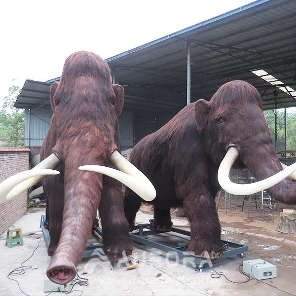 Animatronic Mammoth Prehistoric Animal Exhibition