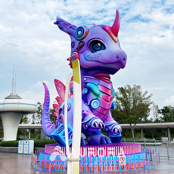 Punk-Style Cartoon Dinosaur Lantern For Dino Park