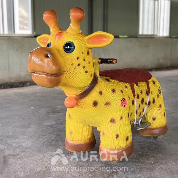 Giraffe Ride Machine Amusement Rides Electric Mini Giraffe Animal For Kids