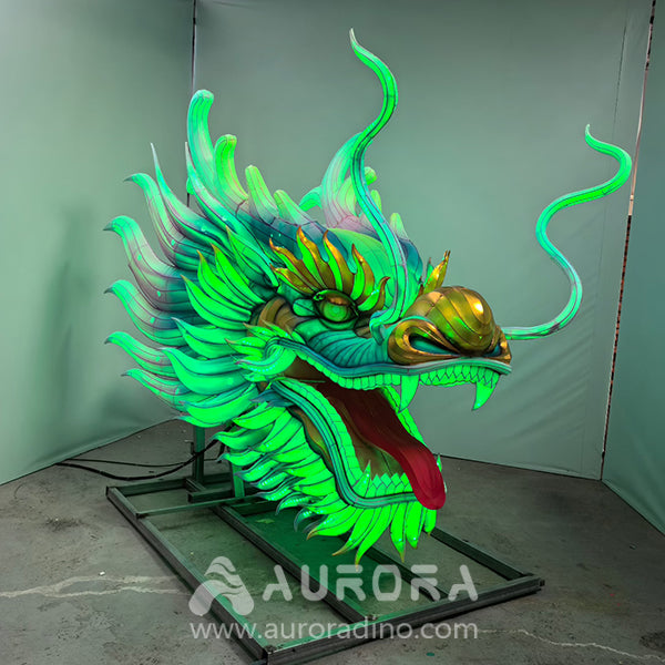 Dragon Head Sculpture Lantern Lighting