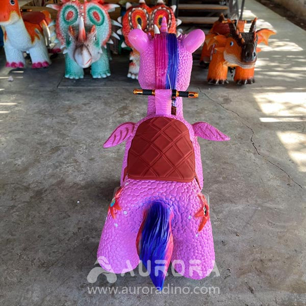 Pink Unicorn Scooter Rides For Outdoor